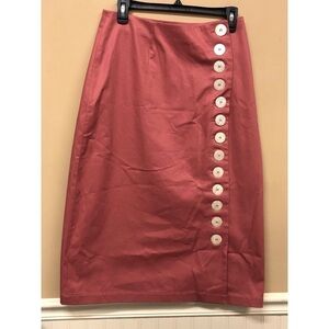 Norte Estelas Skirt Organic Cotton Midi Pink Large
